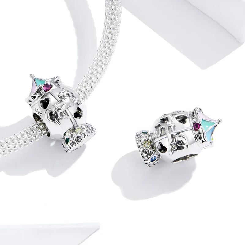 (image for) Pandora Style Silver Carousel Charm - SCC1499 - View 2