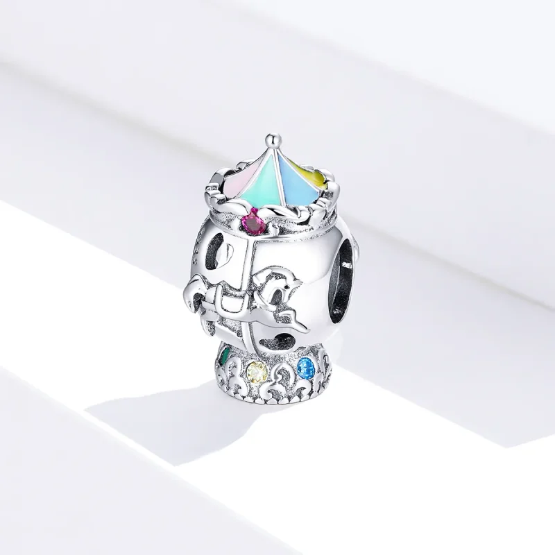 (image for) Pandora Style Silver Carousel Charm - SCC1499 - View 3