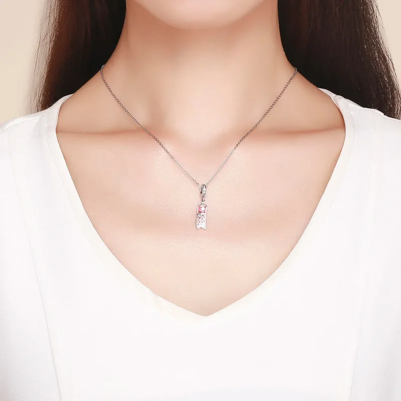 (image for) Pandora Style Silver Carp Streamer Dangle - SCC1085 - View 3