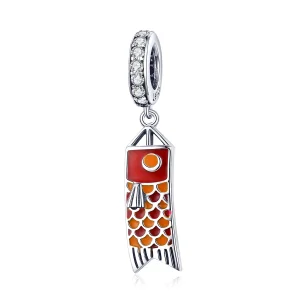 (image for) Pandora Style Silver Carp Streamer Dangle - SCC1085