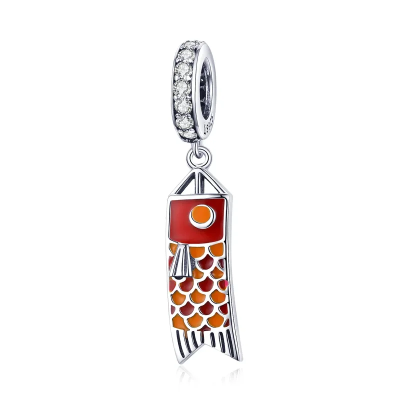 (image for) Pandora Style Silver Carp Streamer Dangle - SCC1085
