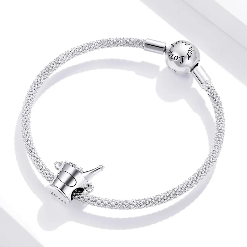 (image for) Pandora Style Silver Champagne Bucket Charm - SCC1687 - View 3