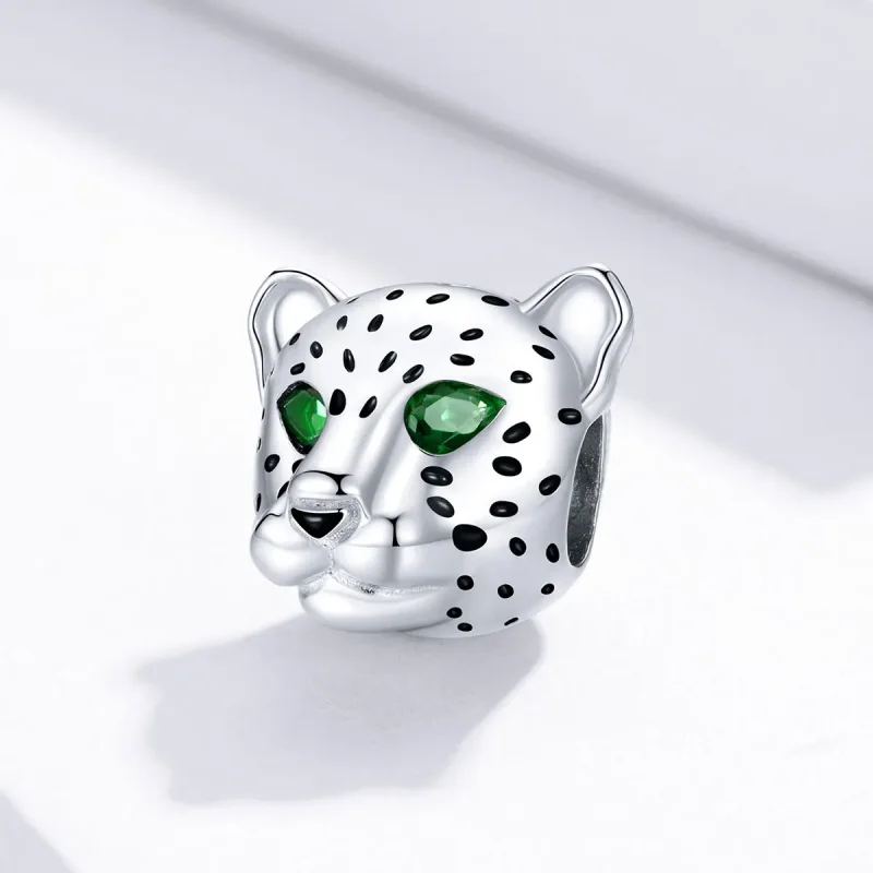 (image for) Pandora Style Silver Cheetah Head Charm - SCC1675 - View 2