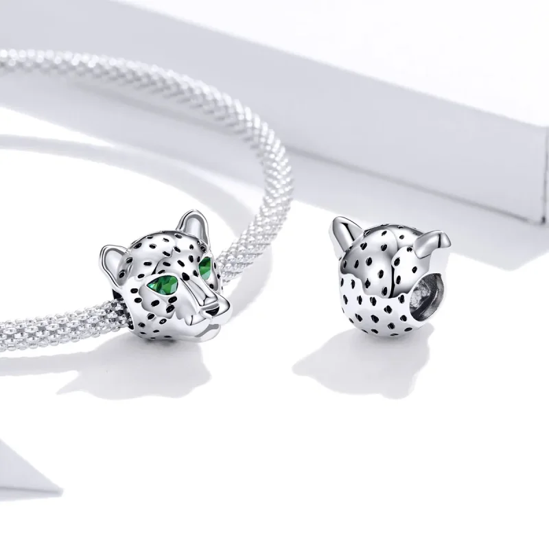 (image for) Pandora Style Silver Cheetah Head Charm - SCC1675 - View 4