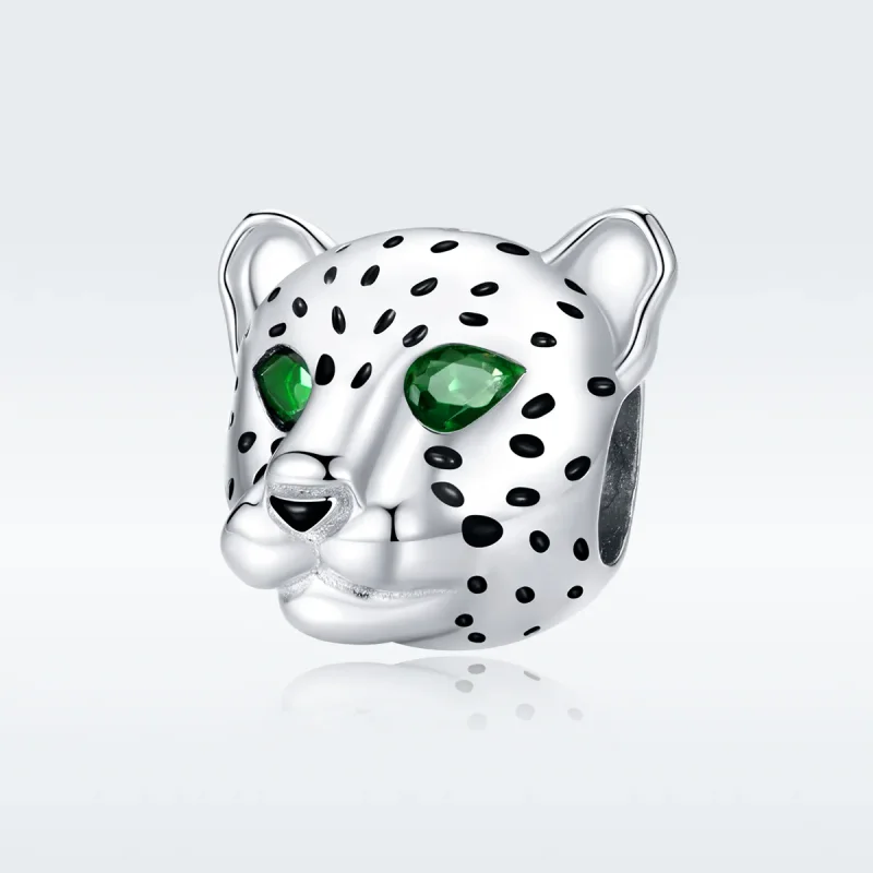 (image for) Pandora Style Silver Cheetah Head Charm - SCC1675 - View 5