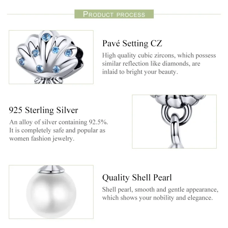 (image for) Pandora Style Silver Cherish Happiness Dangle Charm - SCC1155 - View 4