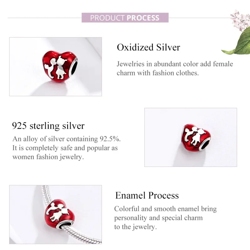 (image for) Pandora Style Silver Childhood Sweethearts Charm - SCC1187 - View 4