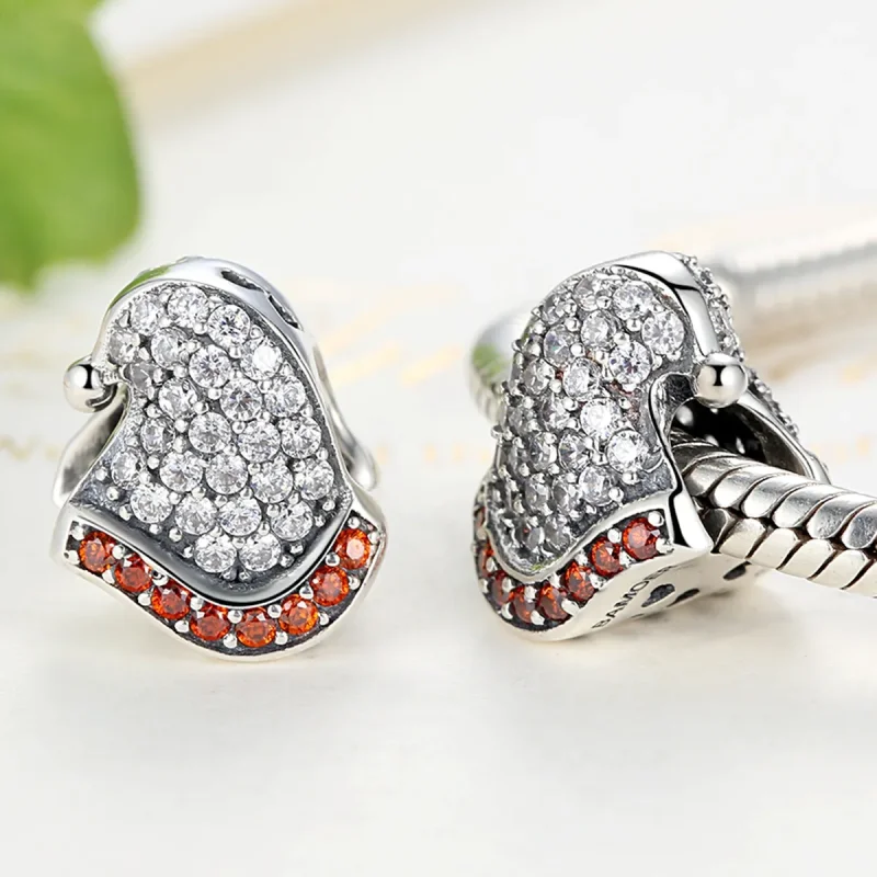 (image for) Pandora Style Silver Christmas Hat Charm - SCC071 - View 2
