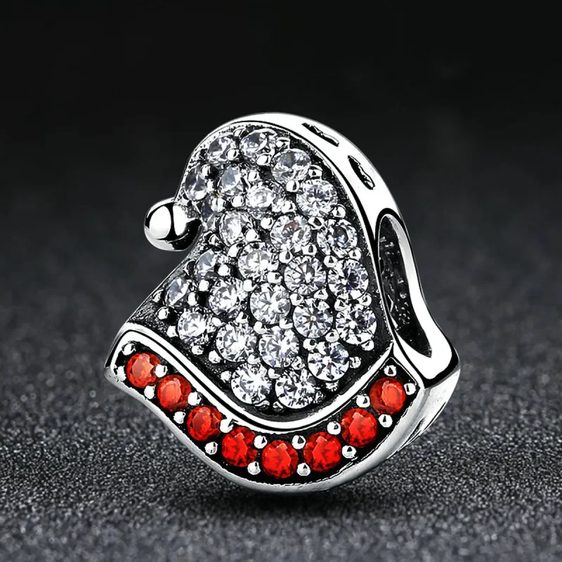 (image for) Pandora Style Silver Christmas Hat Charm - SCC071 - View 6