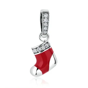 (image for) Pandora Style Silver Christmas Socks Dangle - SCC074