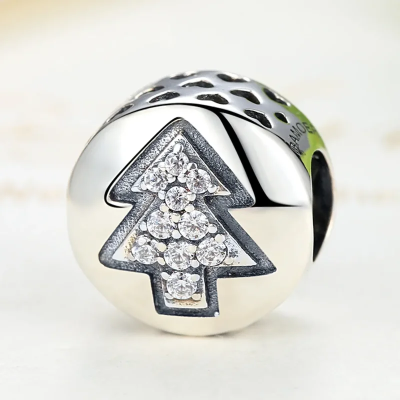(image for) Pandora Style Silver Christmas Tree Charm - SCC064 - View 5