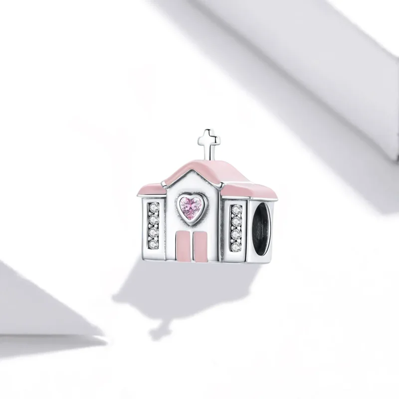 (image for) Pandora Style Silver Church Charm - SCC1810 - View 2
