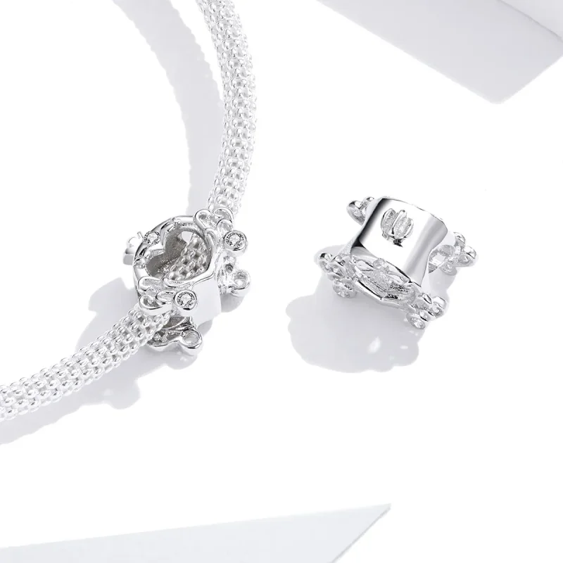 (image for) Pandora Style Silver Cinderella'S Pumpkin Car Charm - BSC270 - View 4
