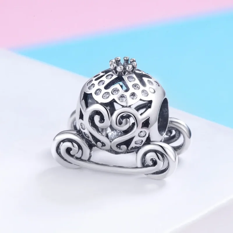 (image for) Pandora Style Silver Cinderella'S Pumpkin Car Charm - SCC792 - View 2