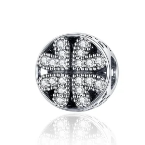(image for) Pandora Style Silver Clover Heart Charm - SCC1185