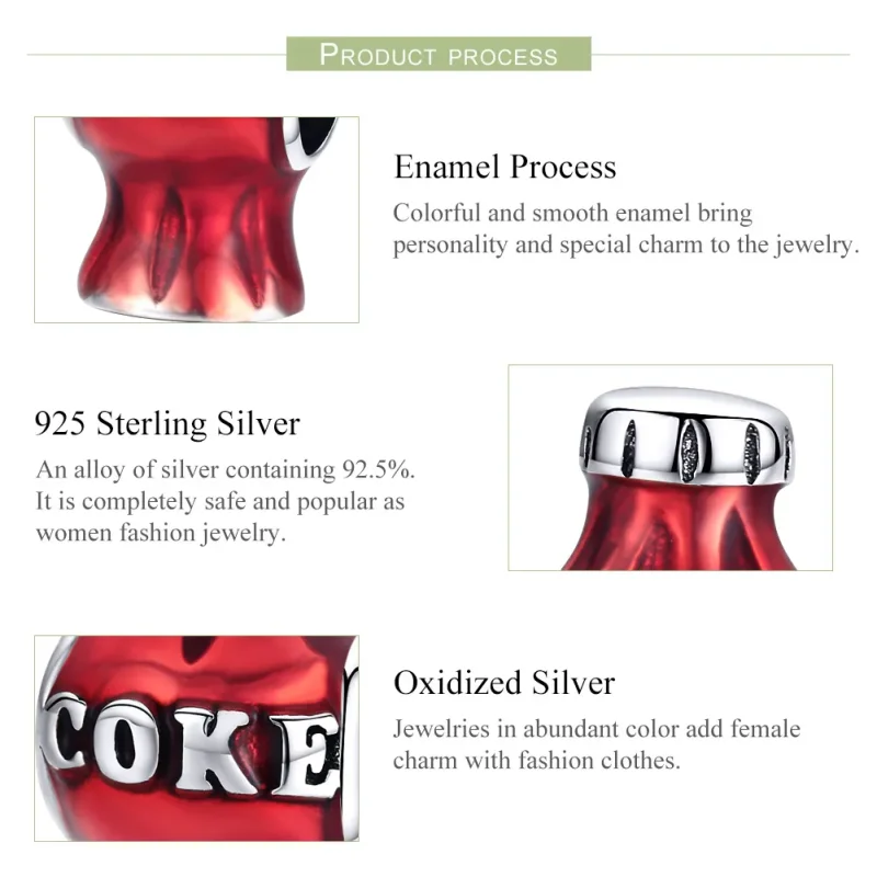 (image for) Pandora Style Silver Coca Cola Charm - SCC1159 - View 4