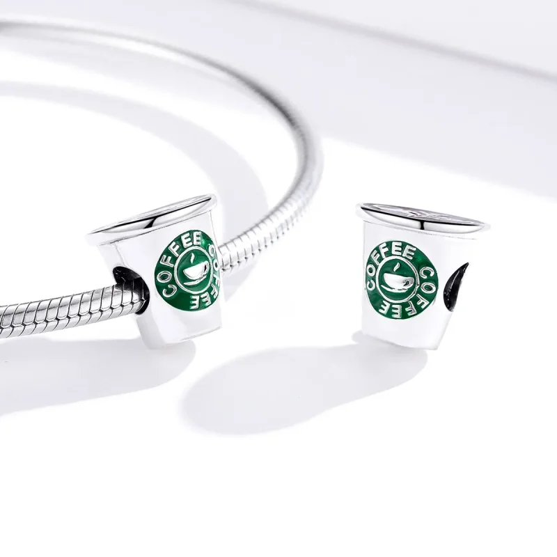 (image for) Pandora Style Silver Coffee Time Charm - SCC1545 - View 2