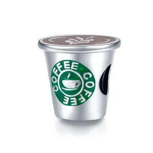 (image for) Pandora Style Silver Coffee Time Charm - SCC1545