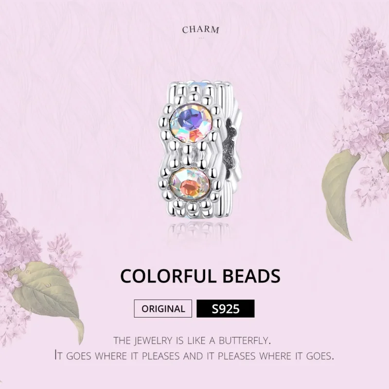 (image for) Pandora Style Silver Colorful Beads Spacer - SCC1309 - View 2