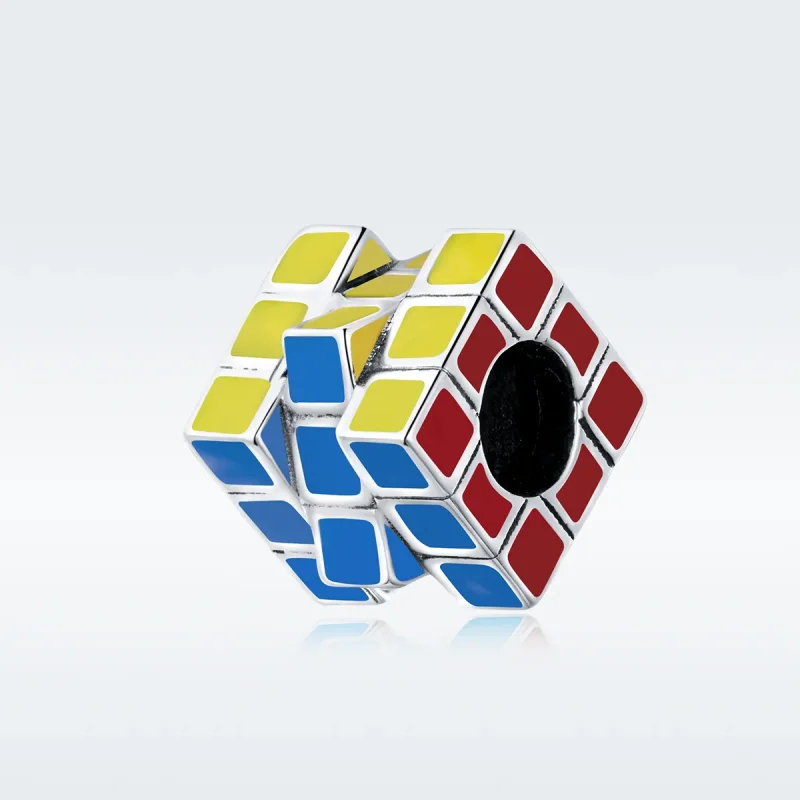 (image for) Pandora Style Silver Colorful Cube Charm - SCC1640 - View 5