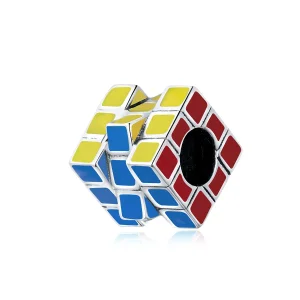 (image for) Pandora Style Silver Colorful Cube Charm - SCC1640