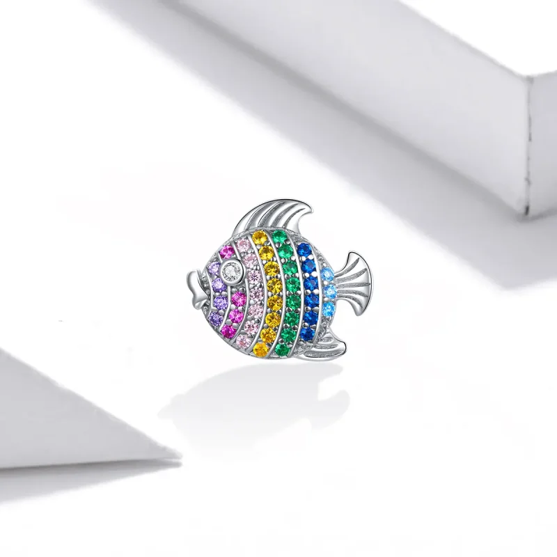 (image for) Pandora Style Silver Colorful Fish Charm - SCC1803 - View 2