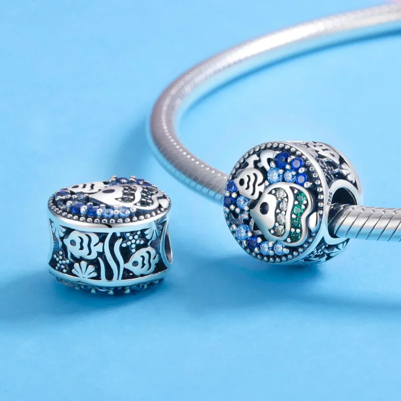(image for) Pandora Style Silver Colorful Fish of The Underwater World Charm - SCC764 - View 3