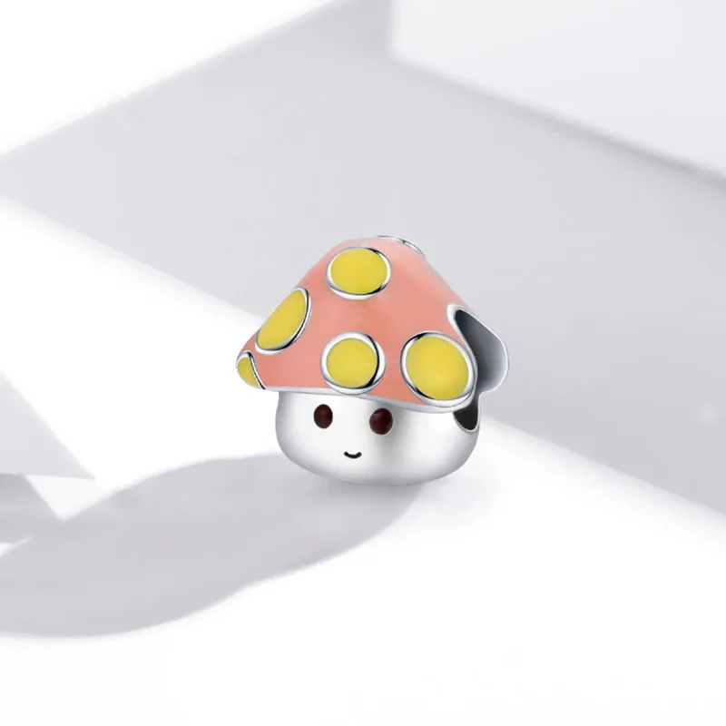 (image for) Pandora Style Silver Colorful Little Mushrooms Charm - SCC1853 - View 2