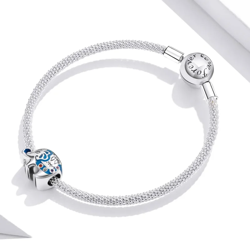 (image for) Pandora Style Silver Colorful Lovely Elephant Charm - SCC1821 - View 3