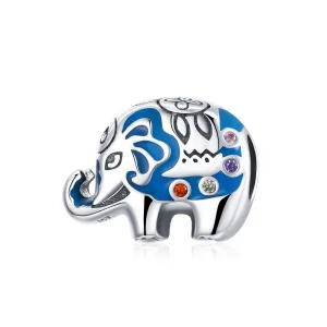 (image for) Pandora Style Silver Colorful Lovely Elephant Charm - SCC1821