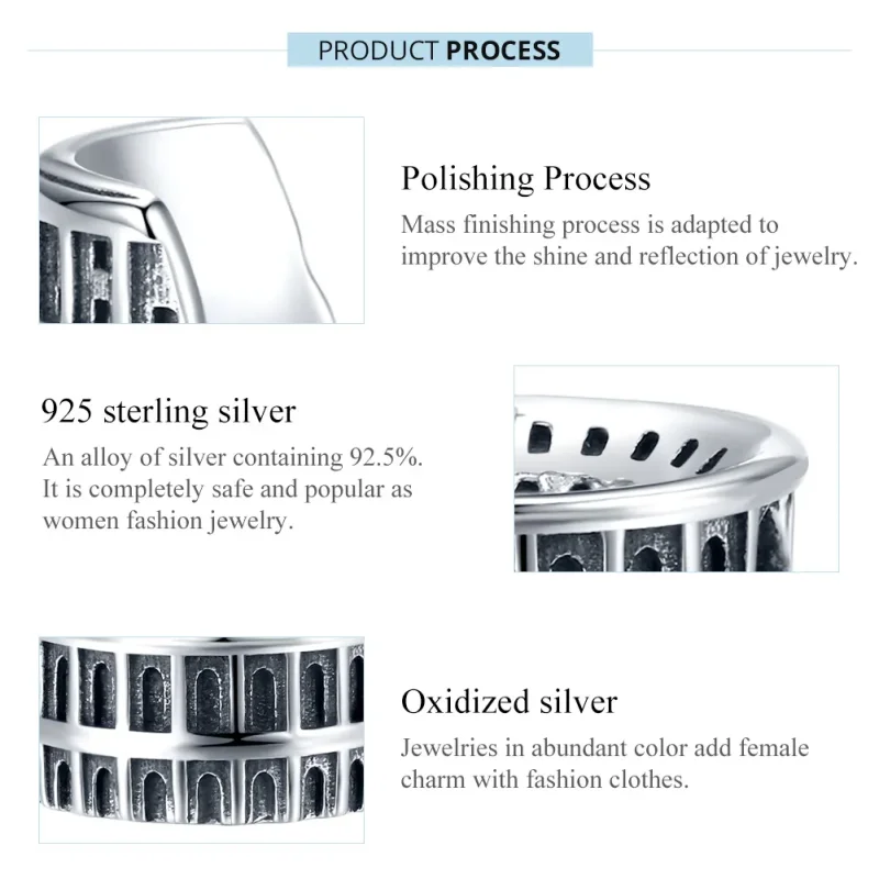 (image for) Pandora Style Silver Colosseum Charm - SCC1543 - View 7