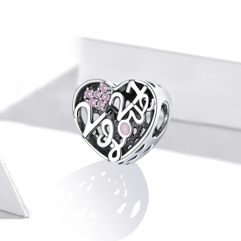 (image for) Pandora Style Silver Confession of Love 2021 Charm - SCC1743 - View 2