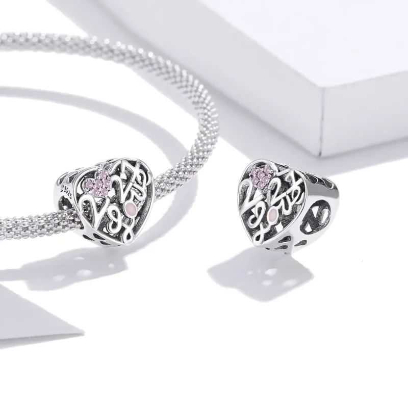 (image for) Pandora Style Silver Confession of Love 2021 Charm - SCC1743 - View 4