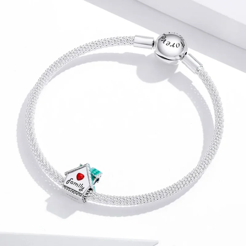 (image for) Pandora Style Silver Cozy Cottage Charm - SCC1518 - View 3