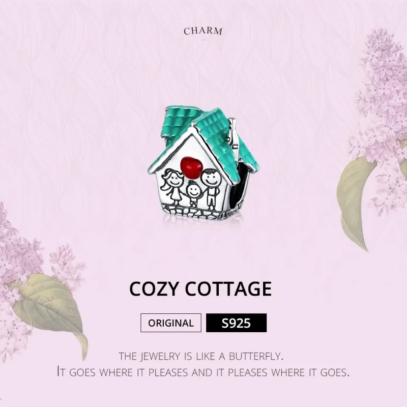 (image for) Pandora Style Silver Cozy Cottage Charm - SCC1518 - View 6