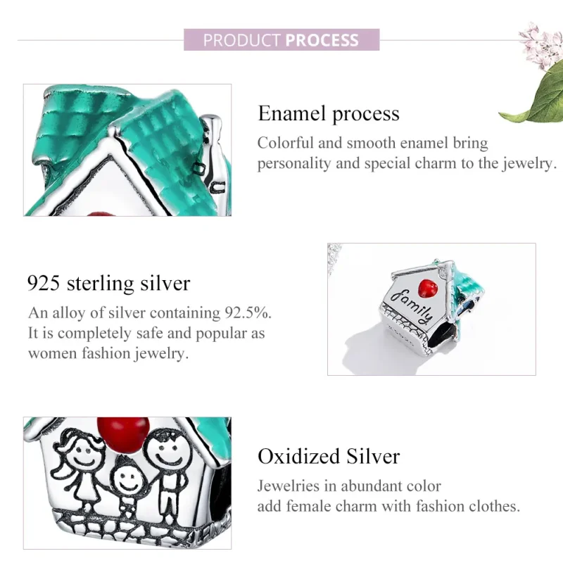 (image for) Pandora Style Silver Cozy Cottage Charm - SCC1518 - View 8