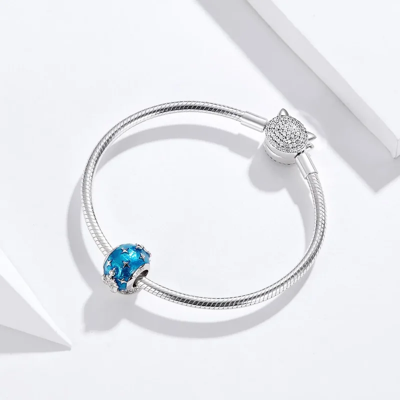 (image for) Pandora Style Silver Crystal Castle Charm - SCC1225 - View 4