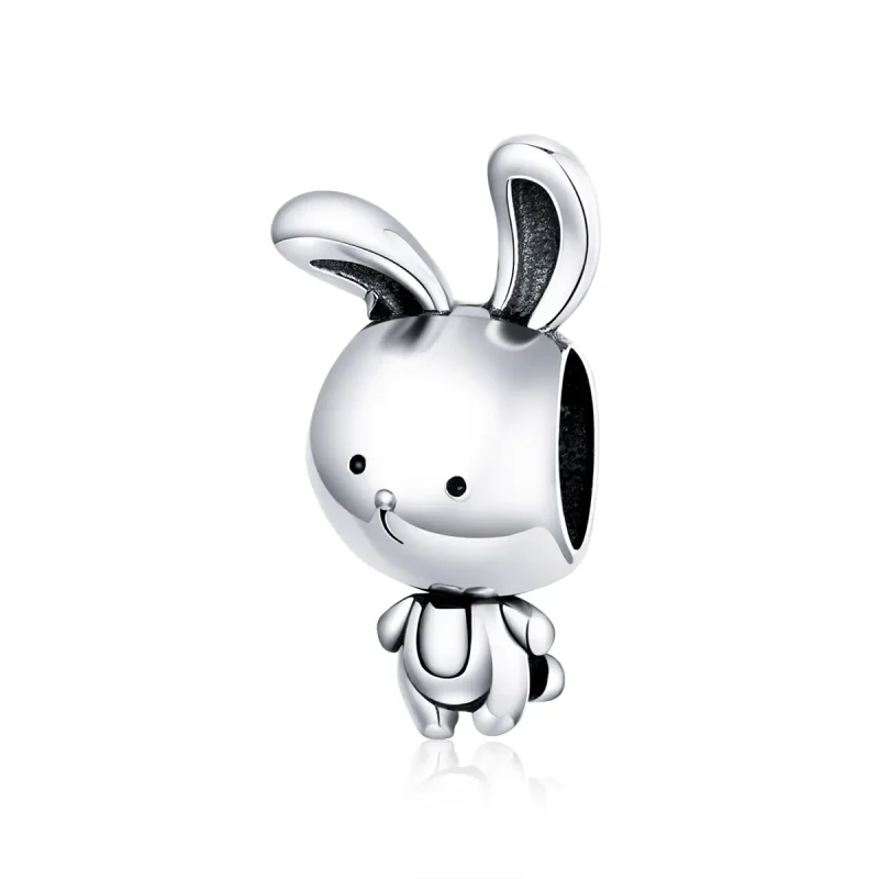 (image for) Pandora Style Silver Cute Bunny Charm - SCC1517