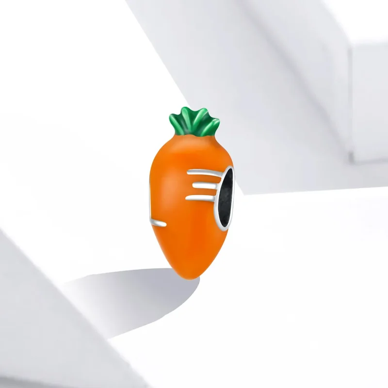 (image for) Pandora Style Silver Cute Carrot Charm - SCC1591 - View 2