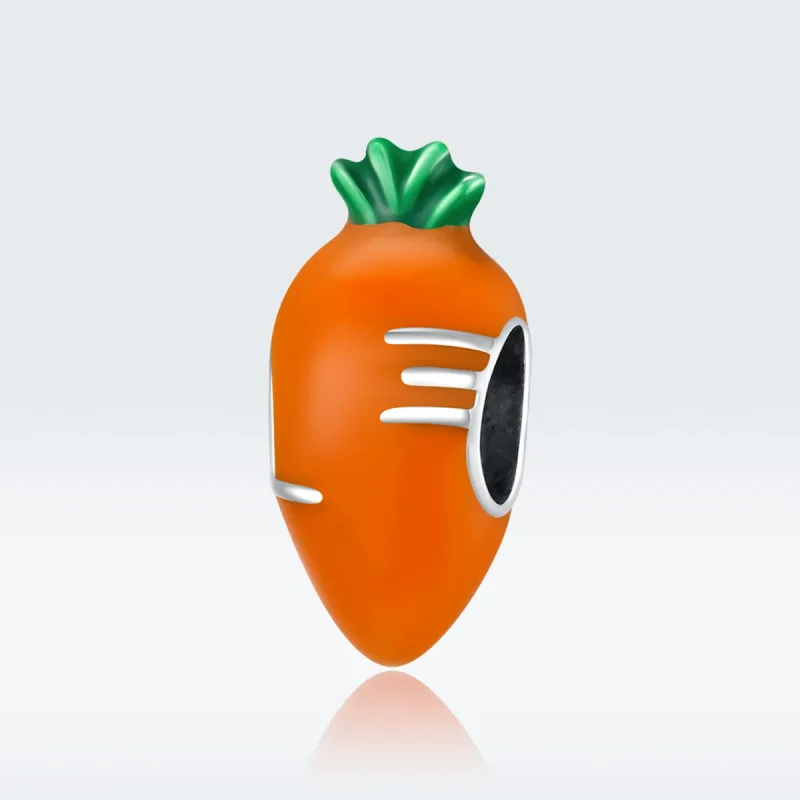 (image for) Pandora Style Silver Cute Carrot Charm - SCC1591 - View 5
