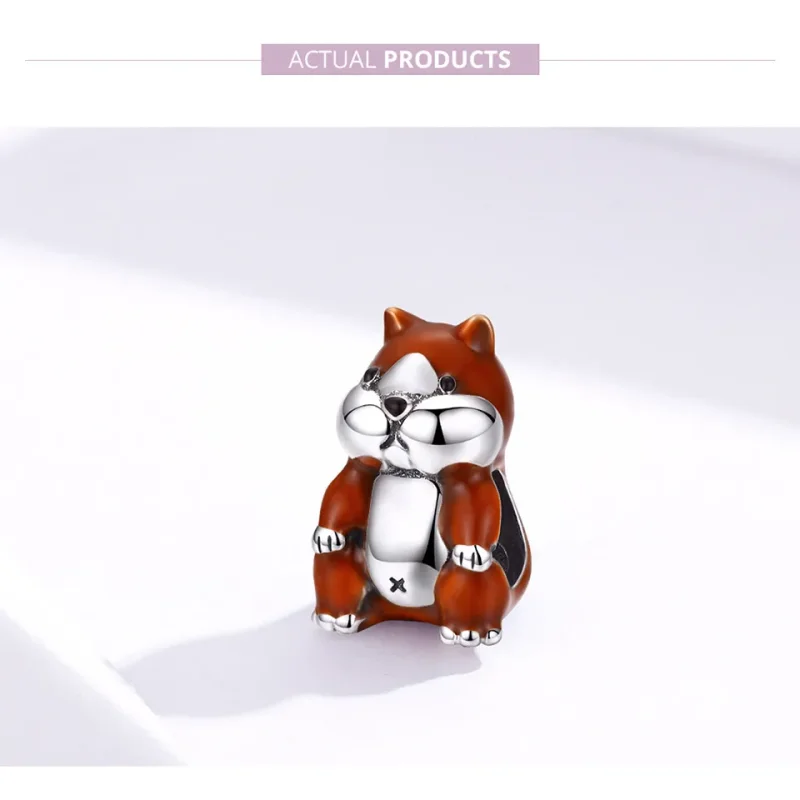 (image for) Pandora Style Silver Cute Little Hamster Charm - SCC1167 - View 2