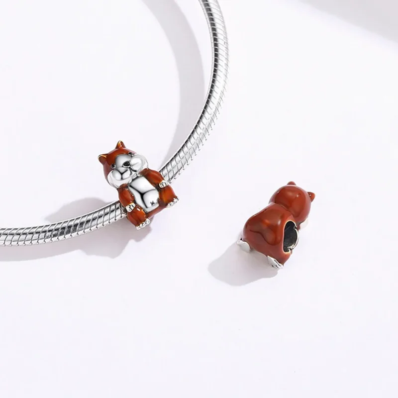 (image for) Pandora Style Silver Cute Little Hamster Charm - SCC1167 - View 3