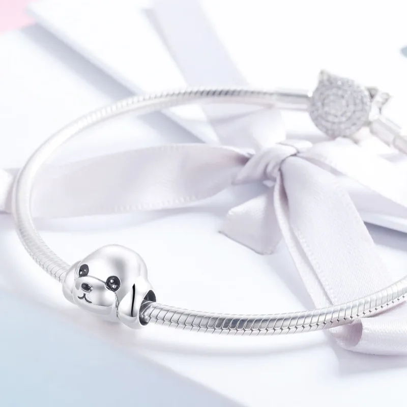 (image for) Pandora Style Silver Cute Poodle Charm - SCC837 - View 4