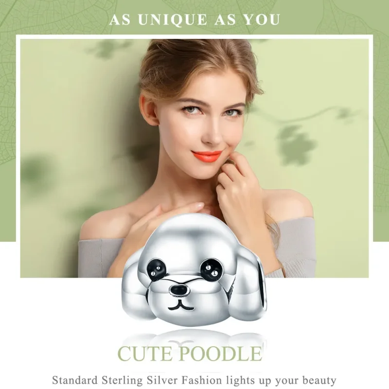 (image for) Pandora Style Silver Cute Poodle Charm - SCC837 - View 6