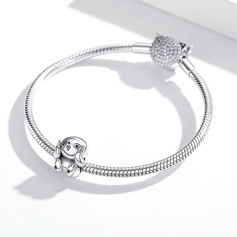 (image for) Pandora Style Silver Cute Sloth Charm - SCC1698 - View 3