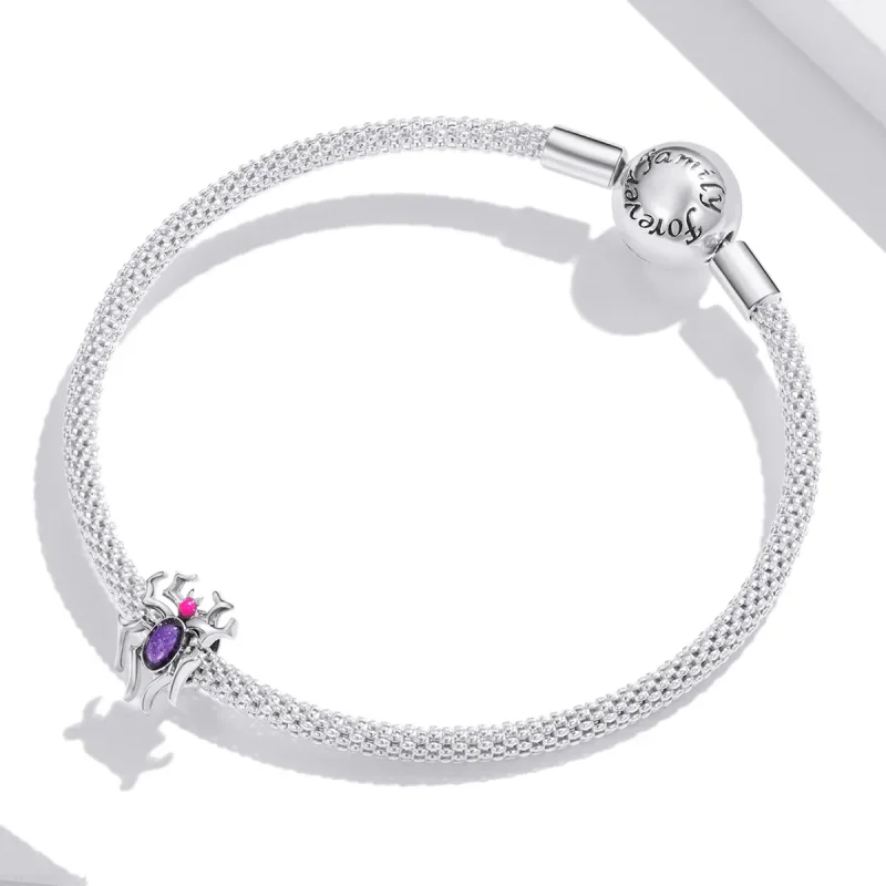 (image for) Pandora Style Silver Cyberpunk - Spider Charm - SCC1842 - View 3