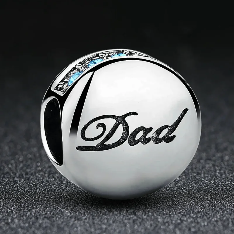 (image for) Pandora Style Silver Dad Charm - SCC006 - View 3