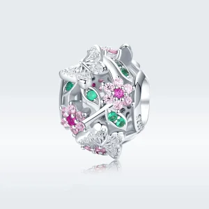 (image for) Pandora Style Silver Dancing Butterfly Charm - BSC116