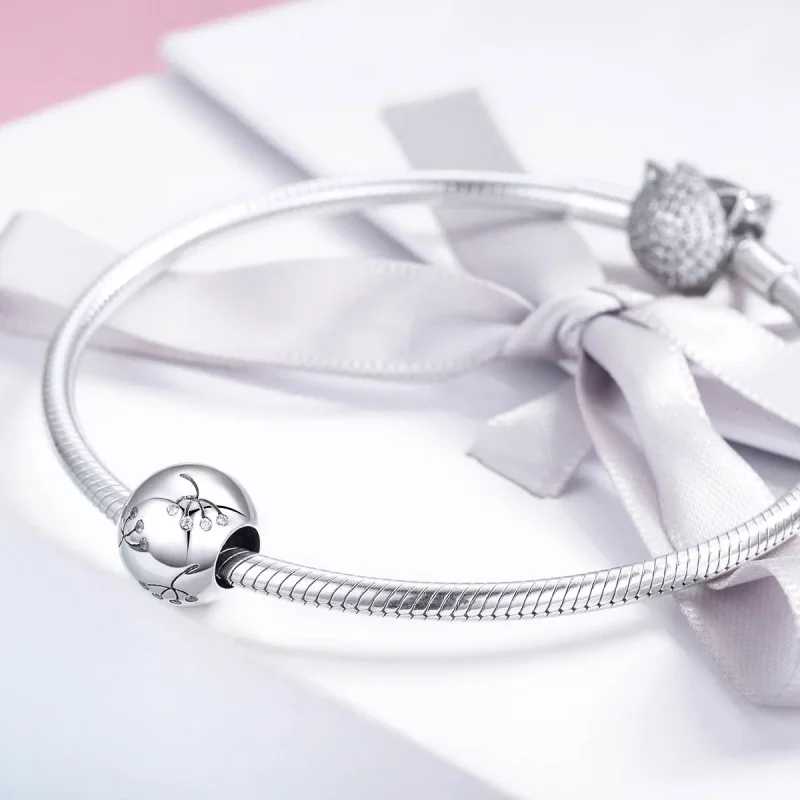 (image for) Pandora Style Silver Dandelion Charm - BSC053 - View 3