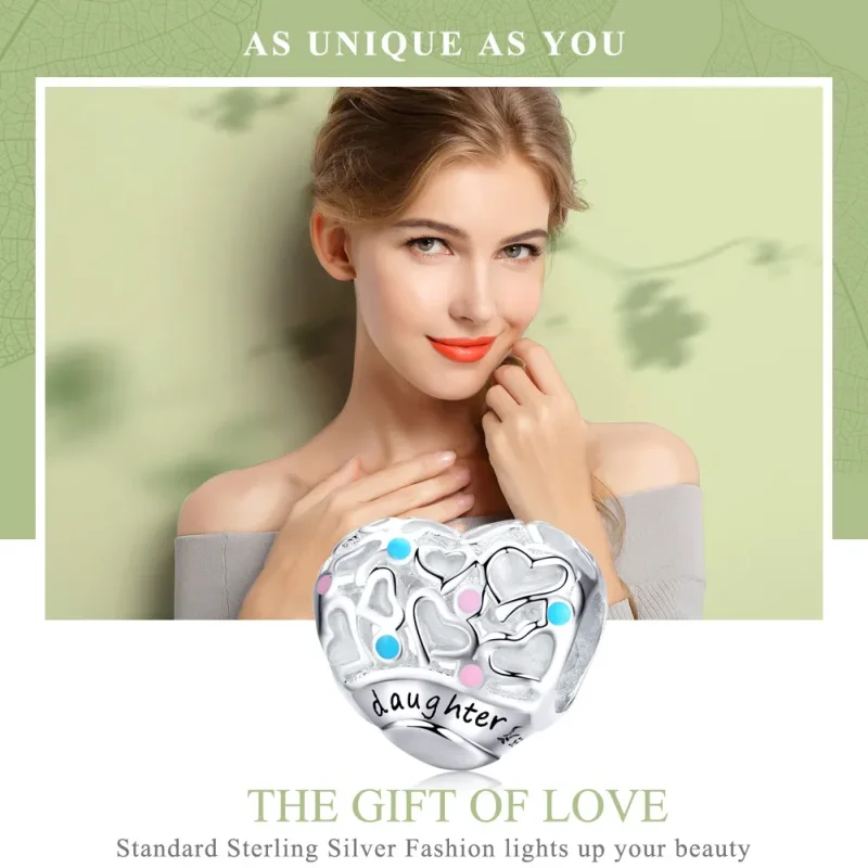 (image for) Pandora Style Silver Daughter Charm - SCC1152 - View 2